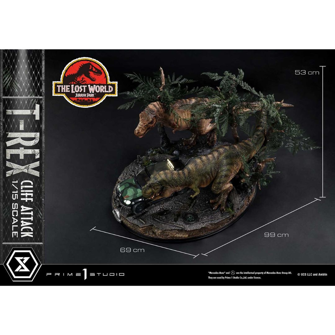 The Lost World: Jurassic Park (Film) T-Rex Cliff Attack By Prime1 Studios -Prime 1 Studio - India - www.superherotoystore.com