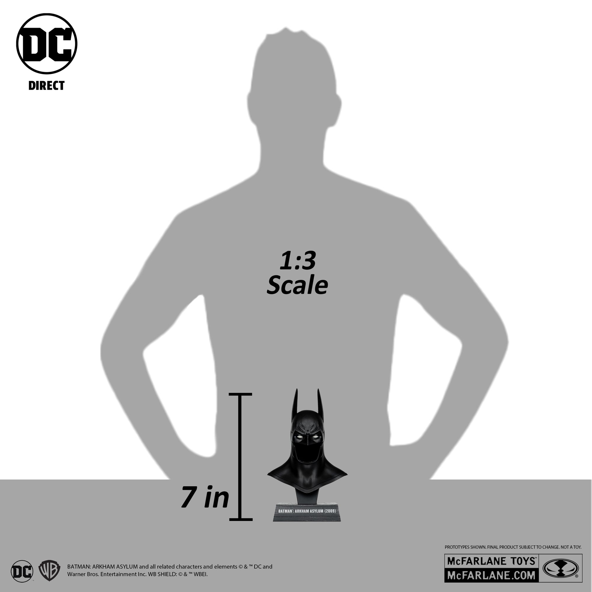 Batman Cowl (Arkham Asylum) DC Direct By Mcfarlane Toys -McFarlane Toys - India - www.superherotoystore.com