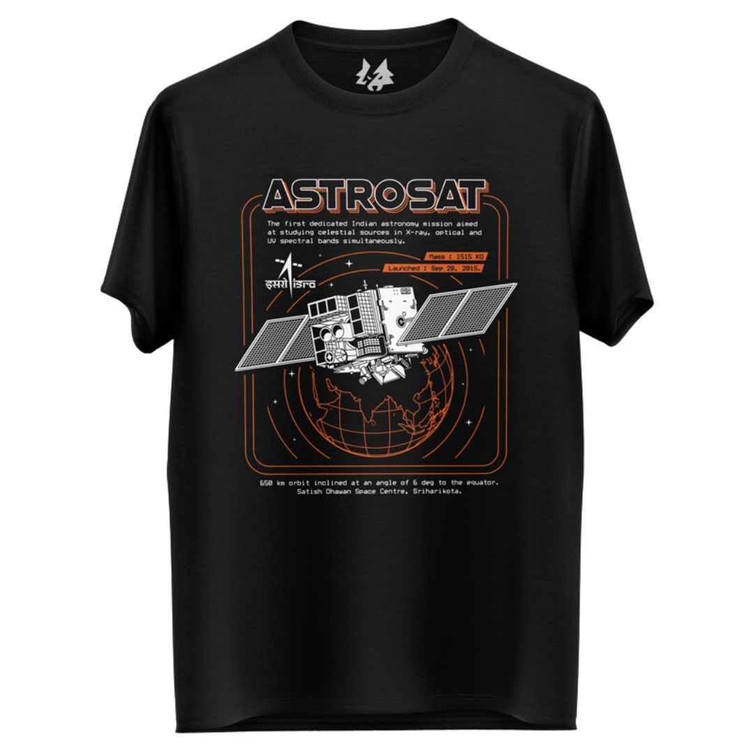 ISRO Astrosat T Shirt -Redwolf - India - www.superherotoystore.com