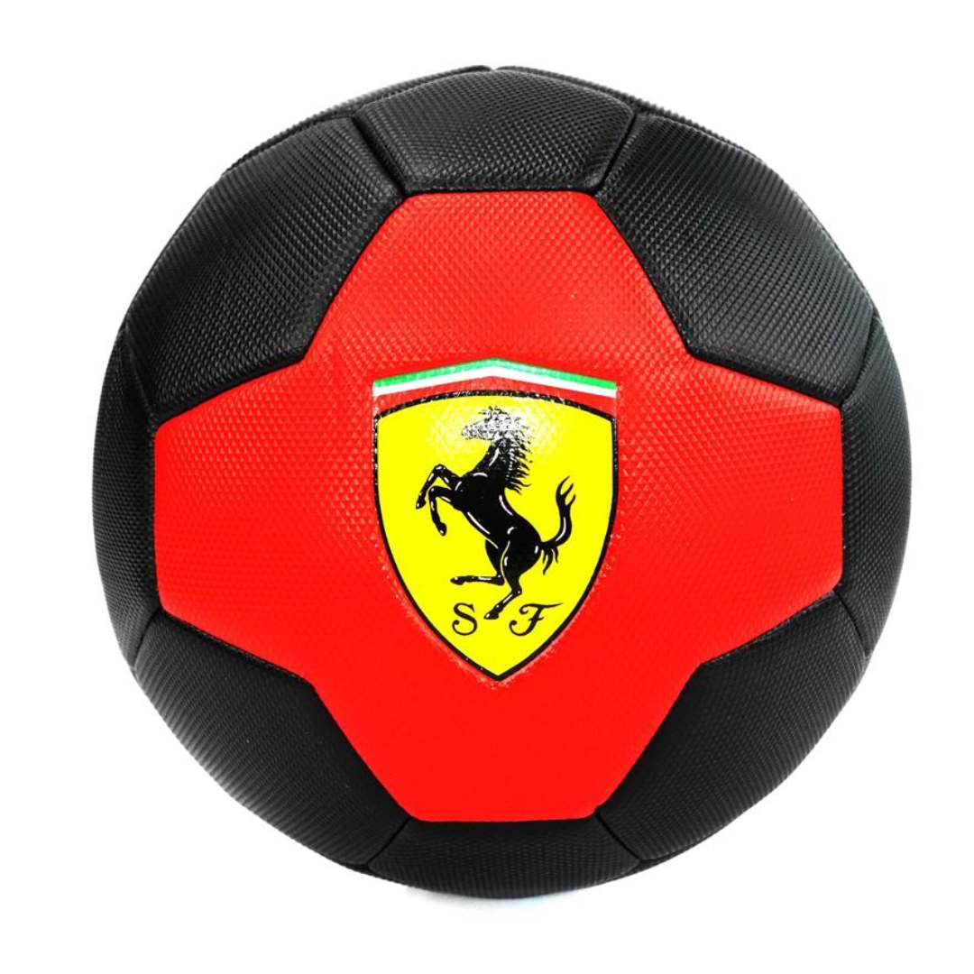 FERRARI MACHINE SEWING SOCCER BALL RED-BLACK Size 5 By Mesuca -Mesuca - India - www.superherotoystore.com