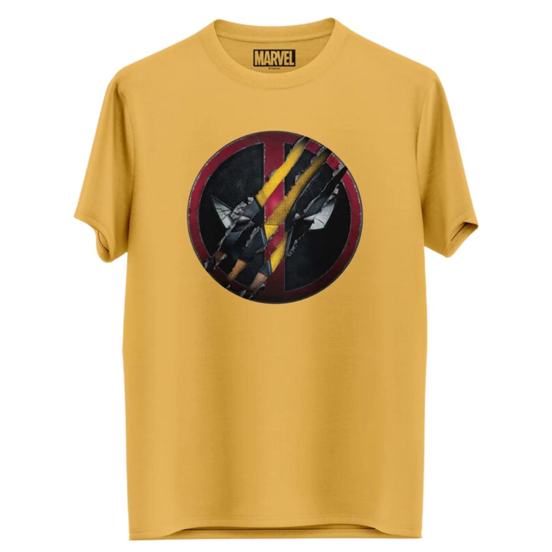 Deadpool &amp; Wolverine Logo - Marvel Official T-Shirt -Redwolf - India - www.superherotoystore.com