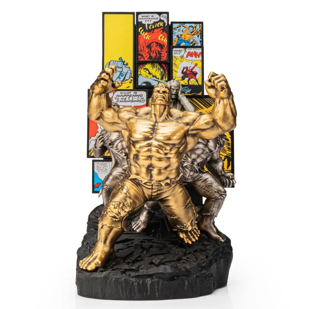 Limited Edition Gilt Incredible Hulk Origins Figurine By Royal Selangor -Royal Selangor - India - www.superherotoystore.com