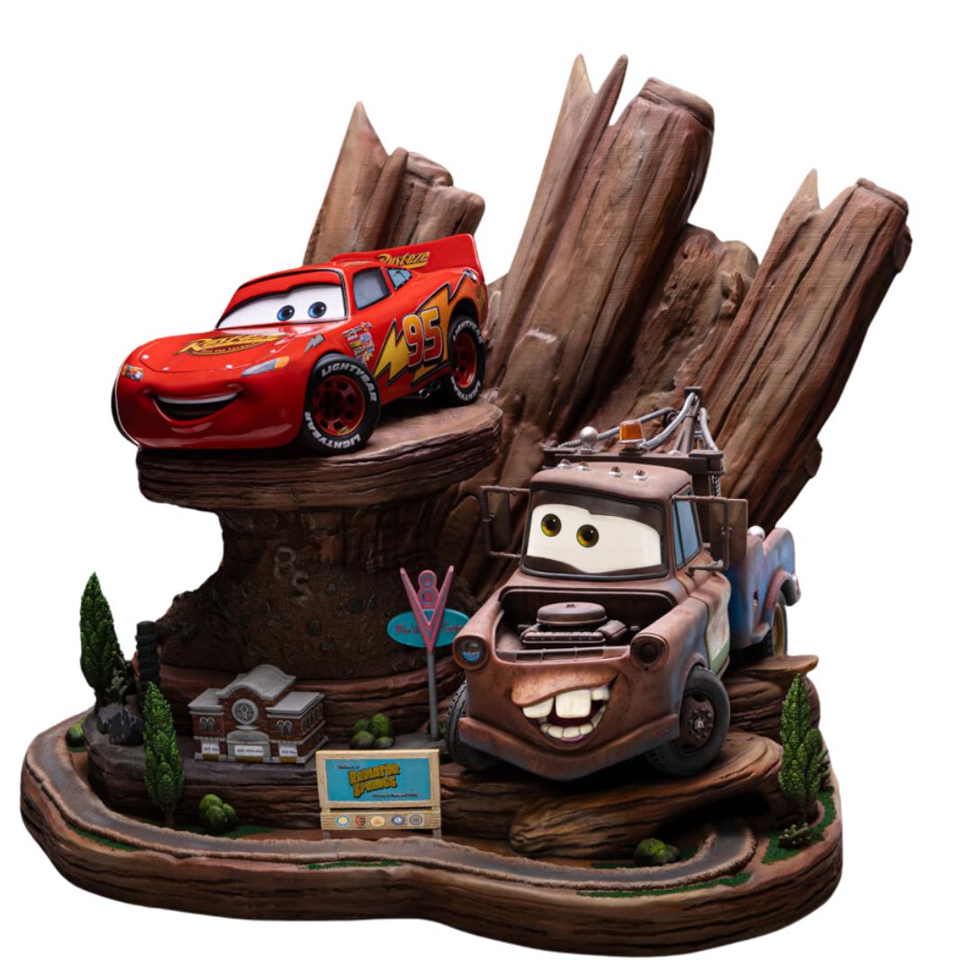 Statue Lightning Mcqueen & Tow Mater - Cars - Deluxe Statue By Iron Studios -Iron Studios - India - www.superherotoystore.com