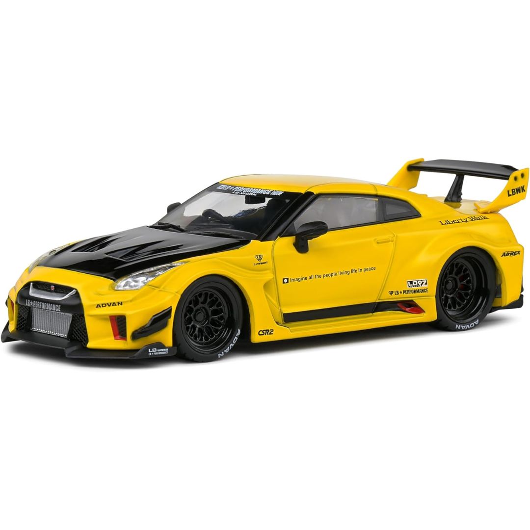 NISSAN GTR35 LBWK SILHOUETTE YELLOW 2019 1:43 scale by Solido -Solido - India - www.superherotoystore.com