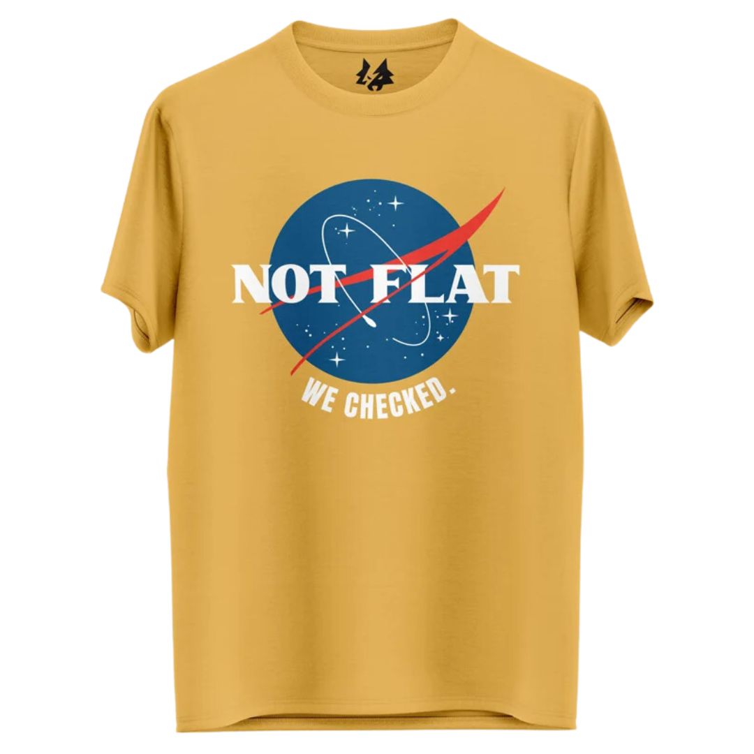 NASA Not Flat T Shirt -Redwolf - India - www.superherotoystore.com