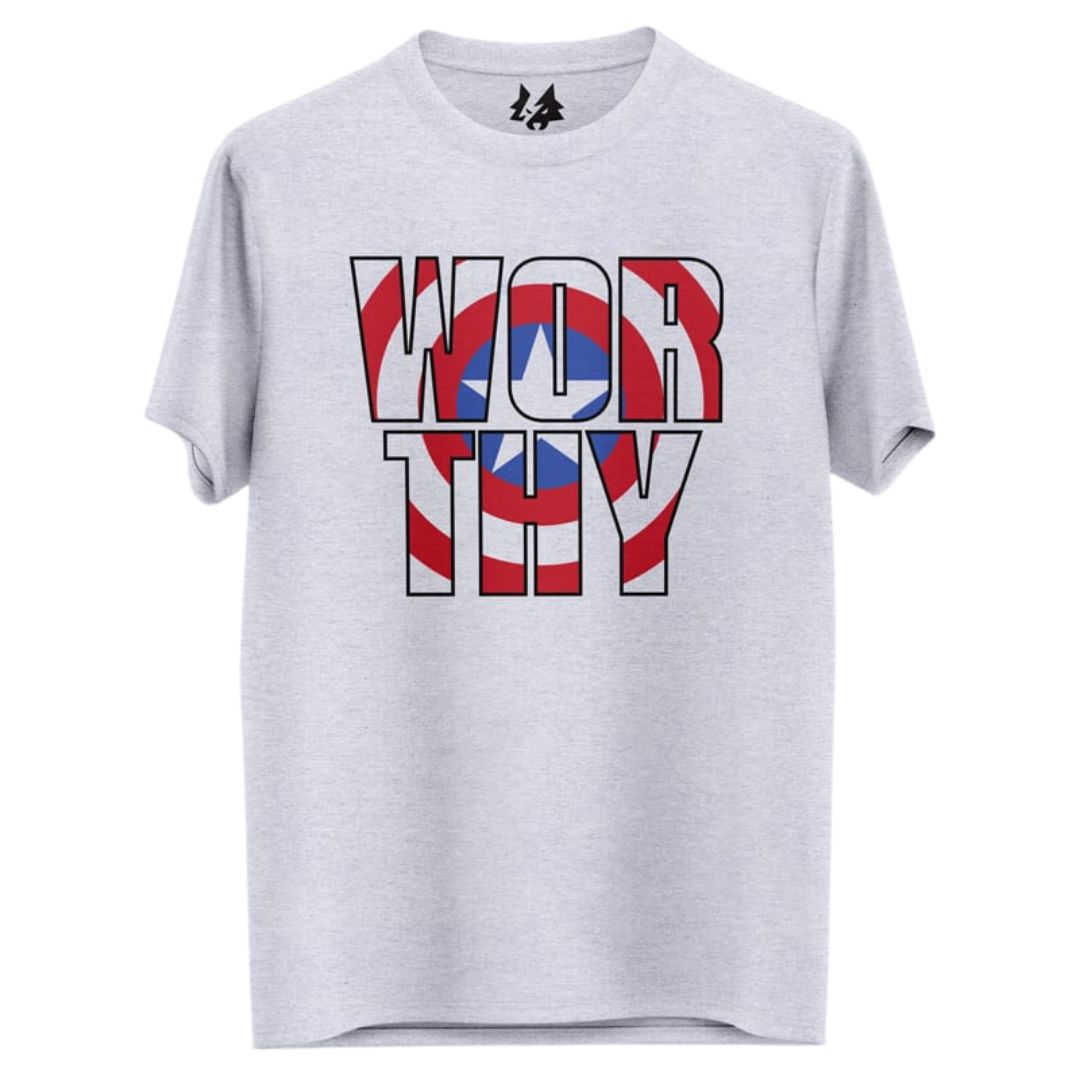 Captain America Captain America Worthy T Shirt -Redwolf - India - www.superherotoystore.com