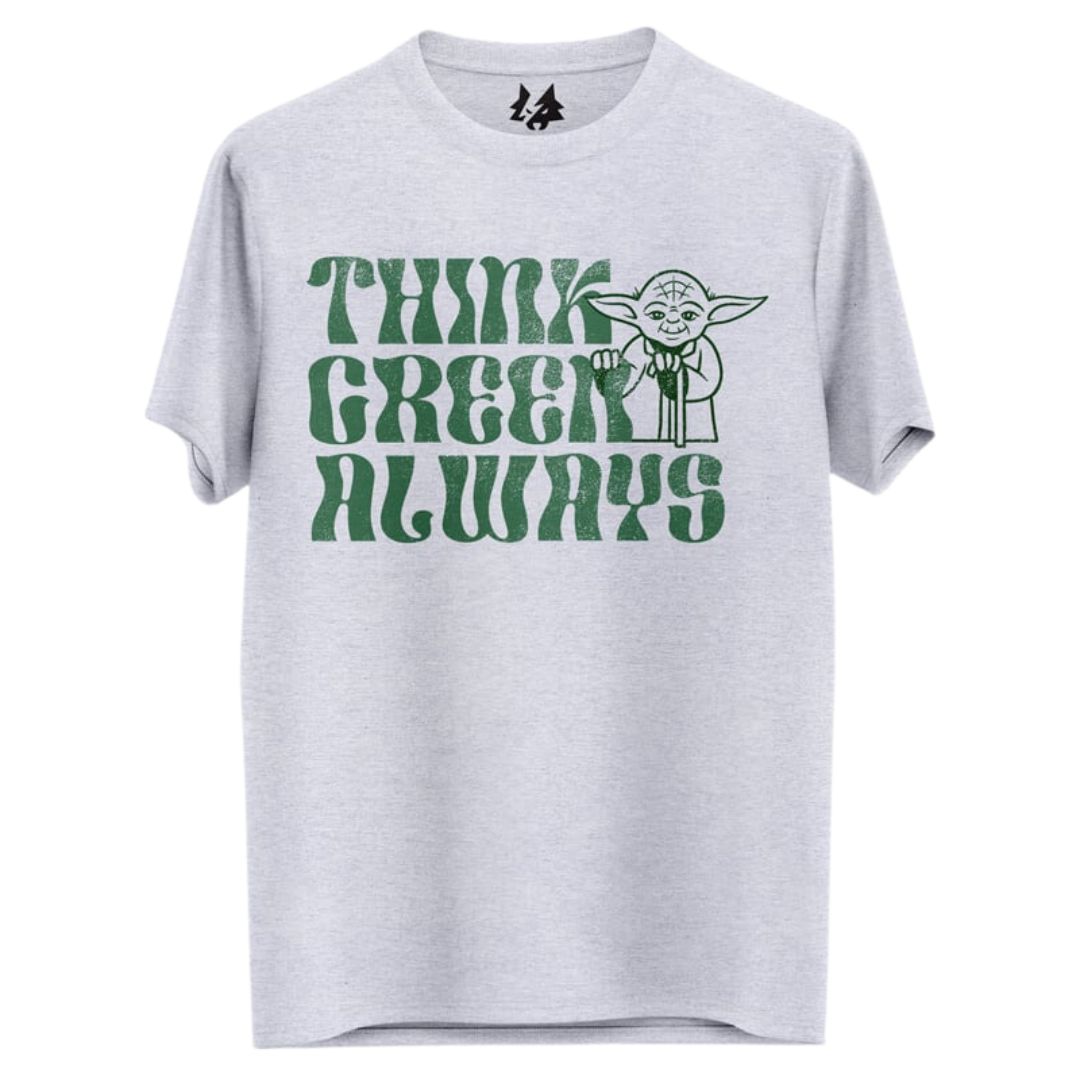 Star wars Yoda Think Green Always T Shirt -Redwolf - India - www.superherotoystore.com