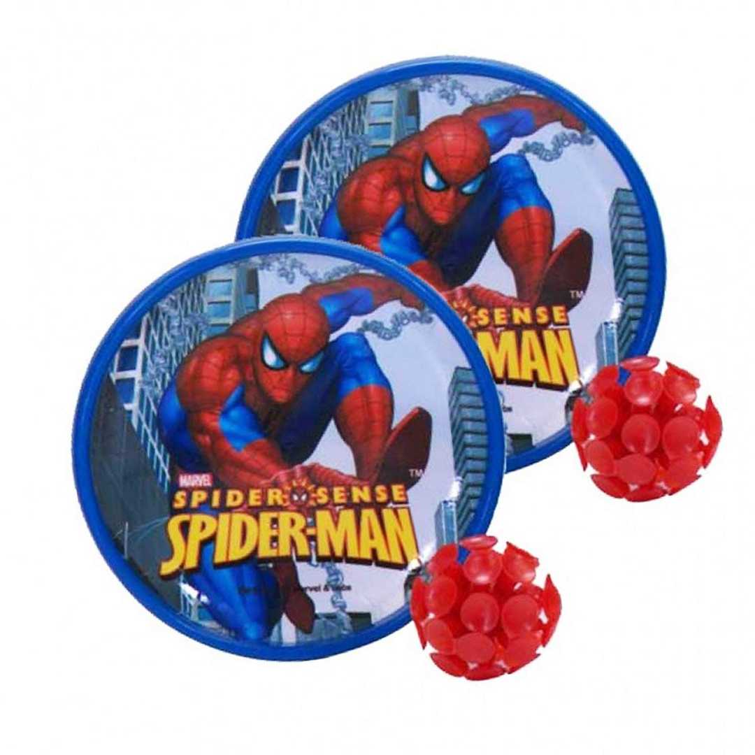 MARVEL SPIDER-MAN CATCH BALL SET (TWO BALL TWO PLATES) - BLUE By Mesuca -Mesuca - India - www.superherotoystore.com