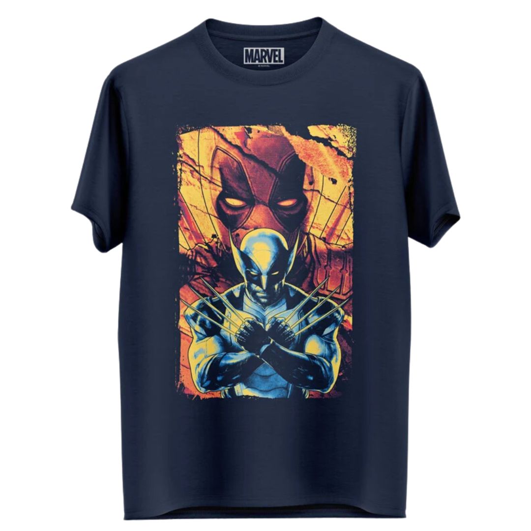 Deadpool &amp; Wolverine - Marvel Official T-Shirt -Redwolf - India - www.superherotoystore.com