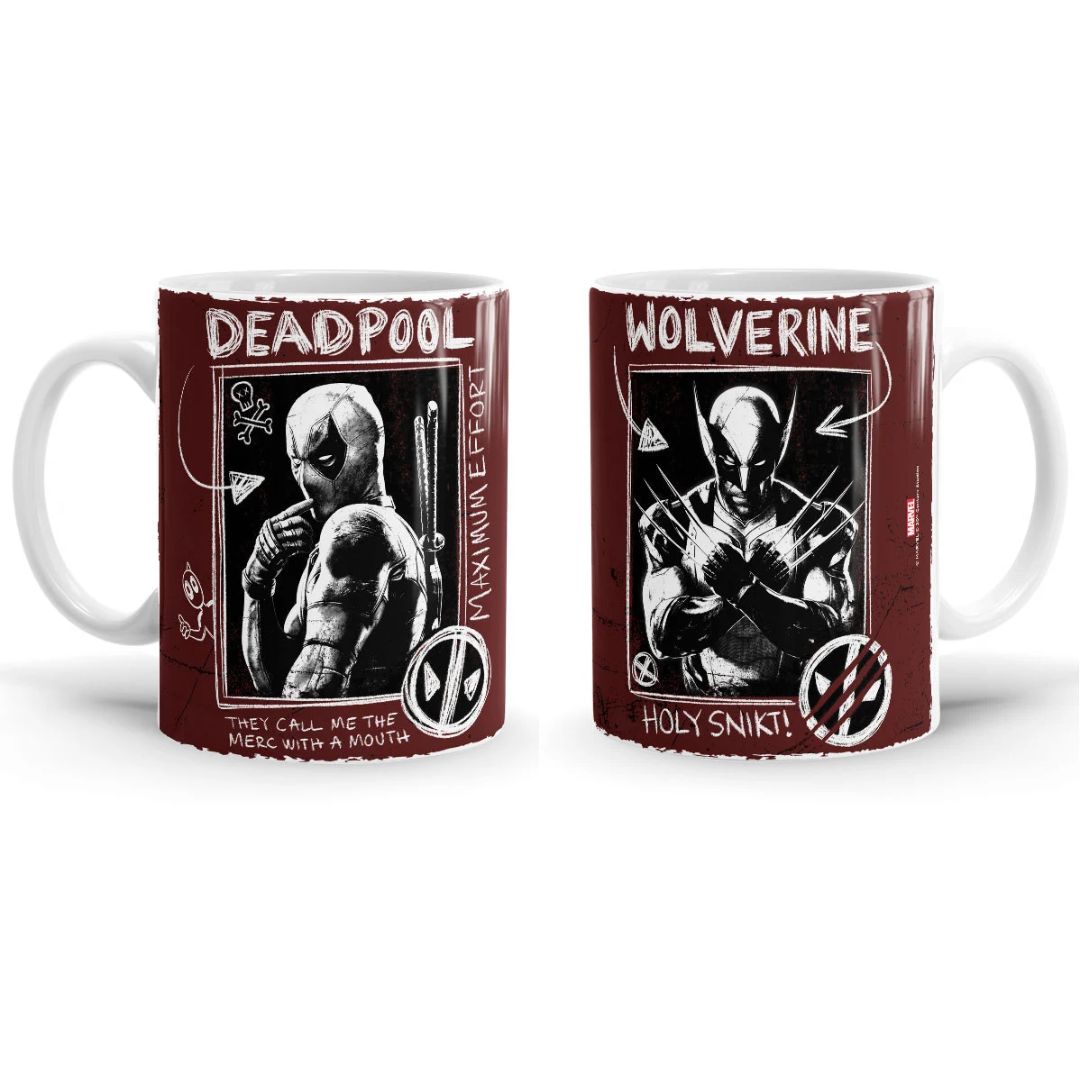 DEADPOOL &amp; WOLVERINE: MAXIMUM EFFORT - MARVEL OFFICIAL MUG -Redwolf - India - www.superherotoystore.com