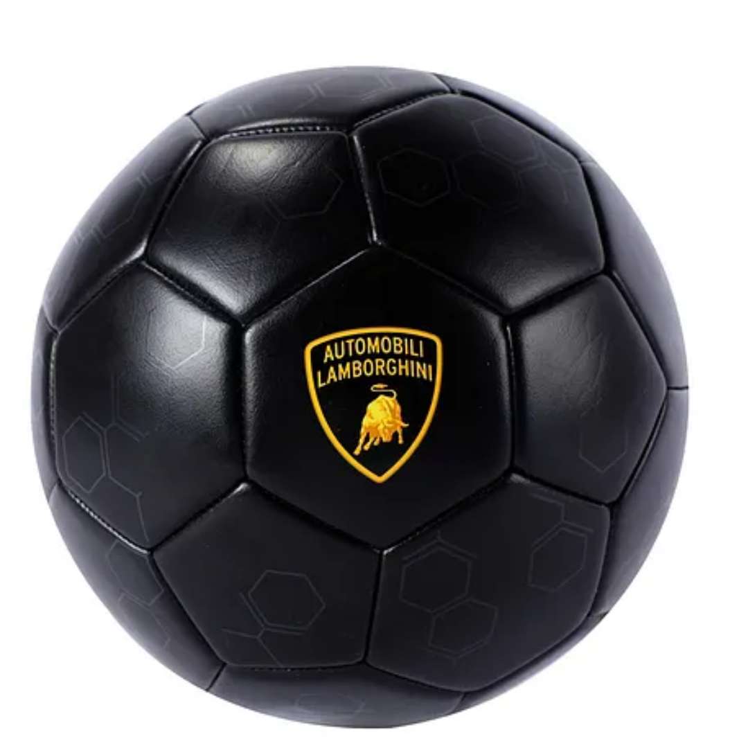 LAMBORGHINI PVC SOCCER BALL MACHINE STITCHED- BLACK Size 5 by Mesuca -Mesuca - India - www.superherotoystore.com