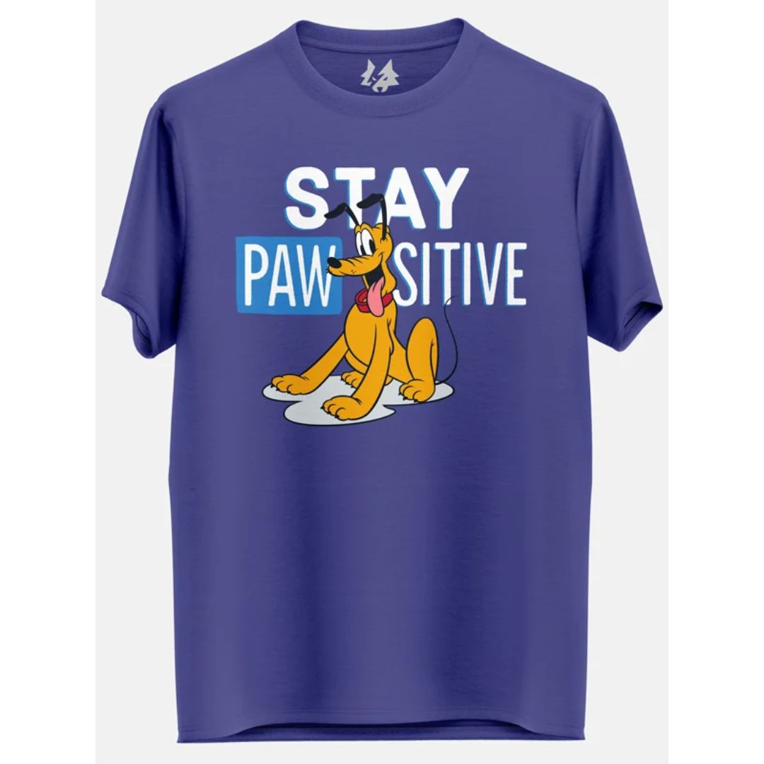 Pluto Stay Pawsitive T Shirt -Redwolf - India - www.superherotoystore.com