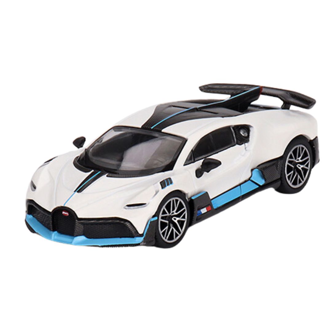 White Bugatti Divo 1:64 Scale Die-Cast Car by Mini GT -Mini GT - India - www.superherotoystore.com