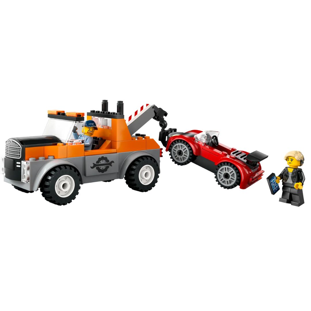 City Tow Truck and Sports Car Repair by Lego -Lego - India - www.superherotoystore.com