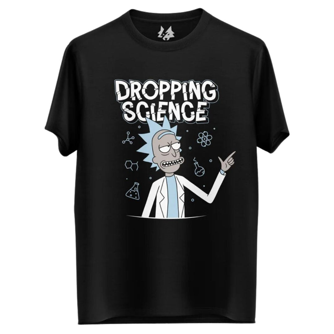 Rick Dropping Science T Shirt -Redwolf - India - www.superherotoystore.com