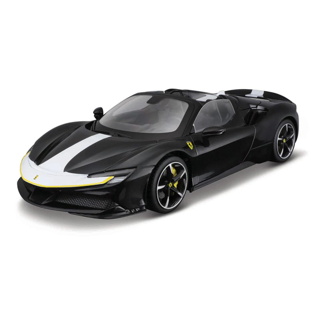 Signature Series Black Ferrari SF90 Spider Assetto Fiorano 1:18 Scale Die-Cast Car by Bburago