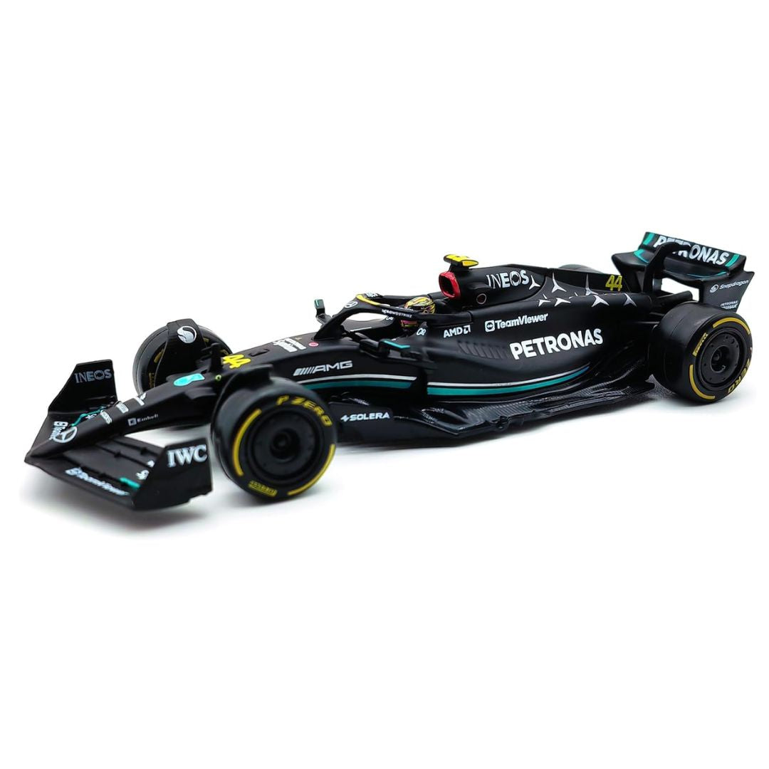 2023 Mercedes-AMG F1 W14 Lewis Hamilton Formula 1 1:24 Scale Die Cast Car with Pilot by Bburago