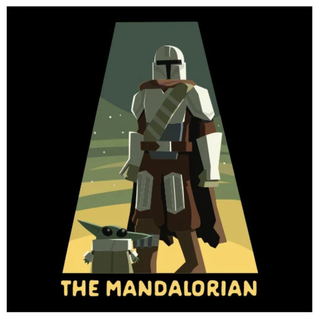 Grogu And The Mandalorian T Shirt -Redwolf - India - www.superherotoystore.com