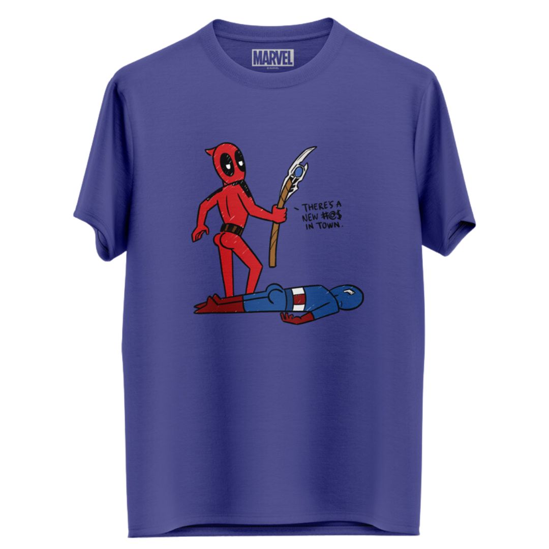 New A** In Town - Marvel Official T-Shirt -Redwolf - India - www.superherotoystore.com