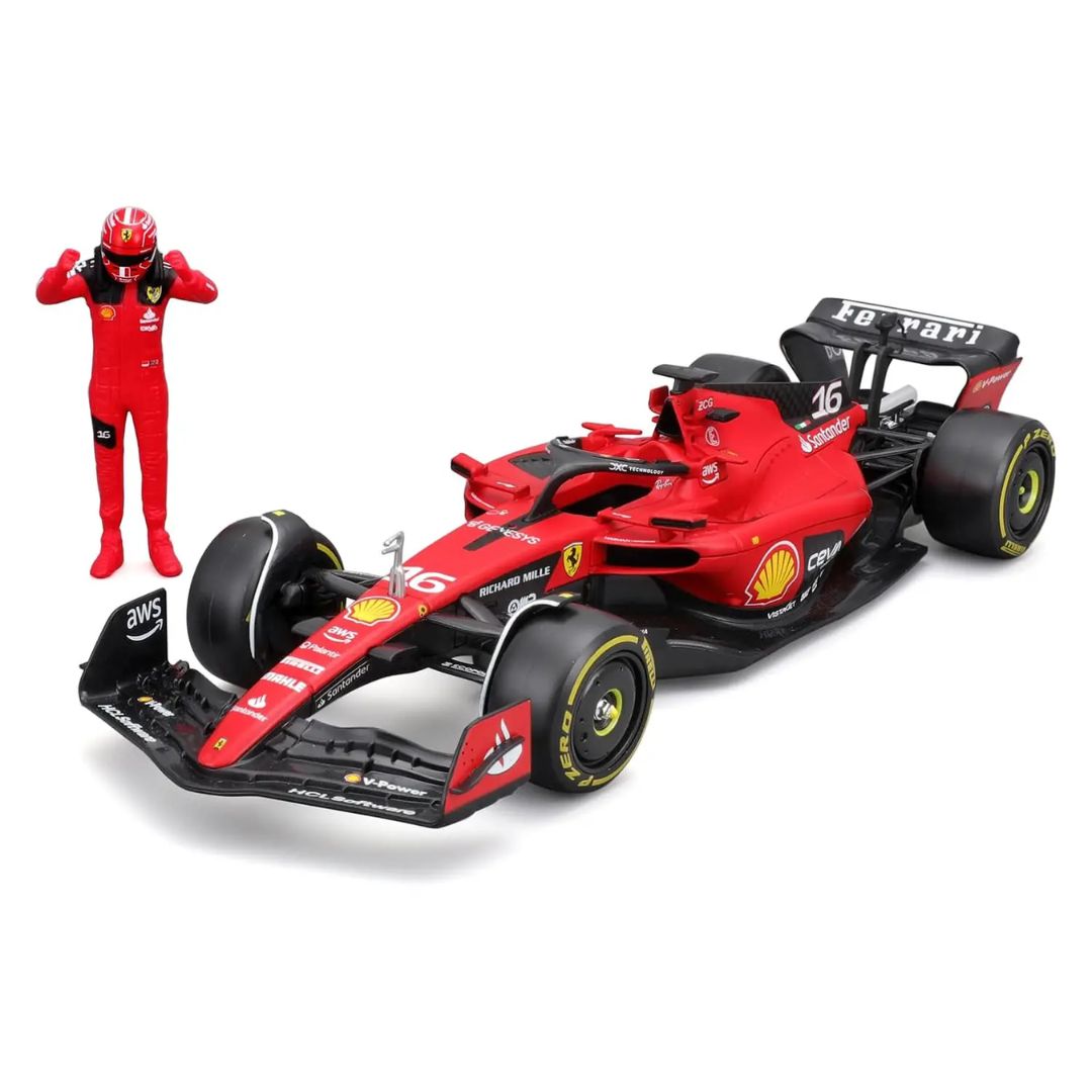 2023 Ferrari SF-23 Charles Leclerc Formula 1 1:24 Scale Die Cast Car with Pilot by Bburago