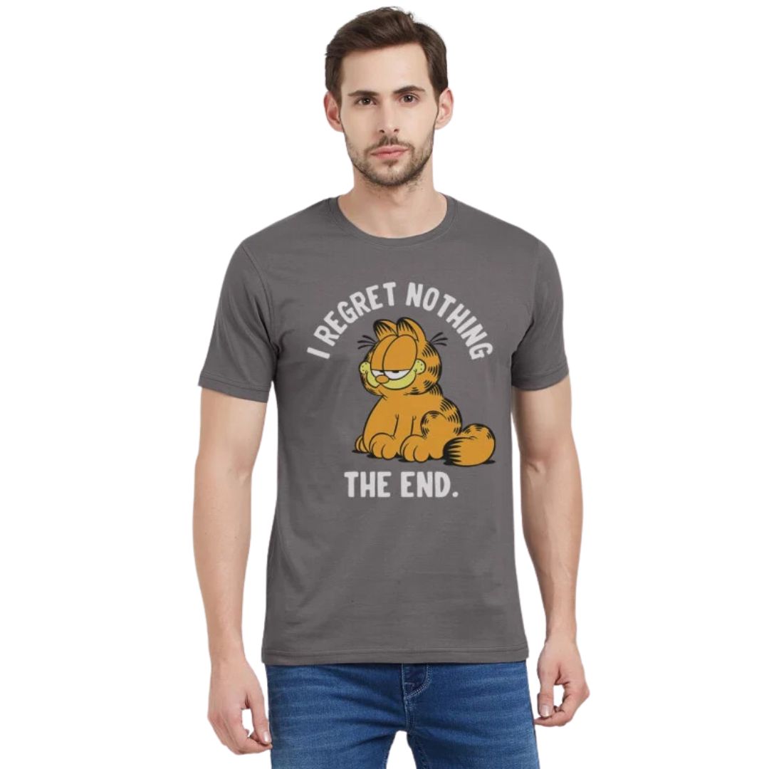 Garfield Regret Nothing T Shirt -Redwolf - India - www.superherotoystore.com