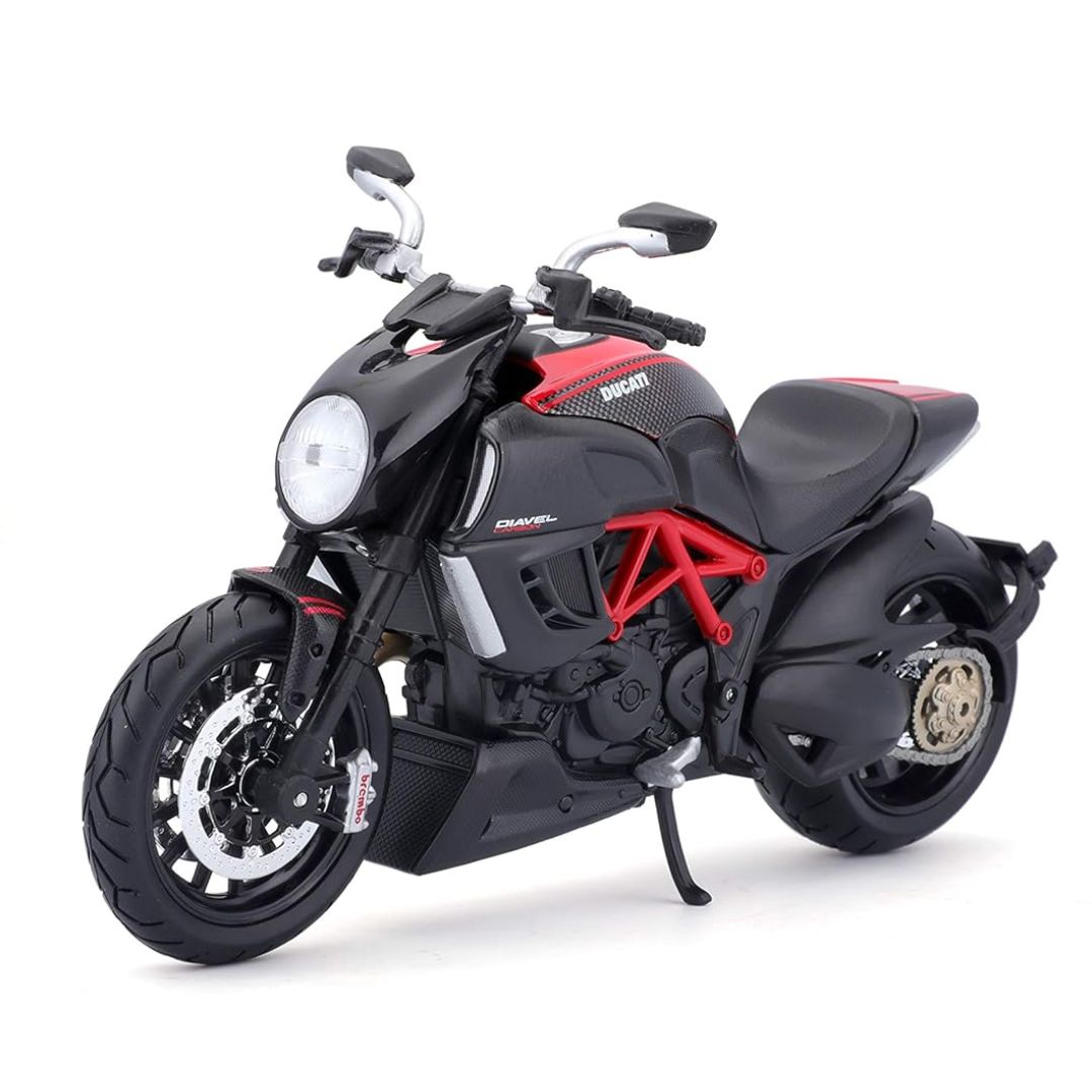 Black Ducati Diavel Carbon  1:12 Scale Bike by Maisto -Maisto - India - www.superherotoystore.com