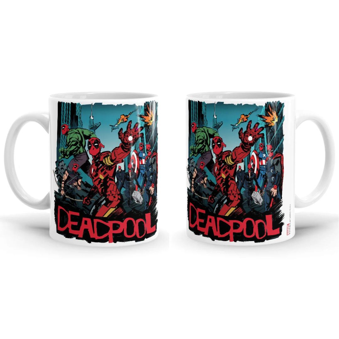 DEADPOOLS ASSEMBLE! - MARVEL OFFICIAL MUG -Redwolf - India - www.superherotoystore.com