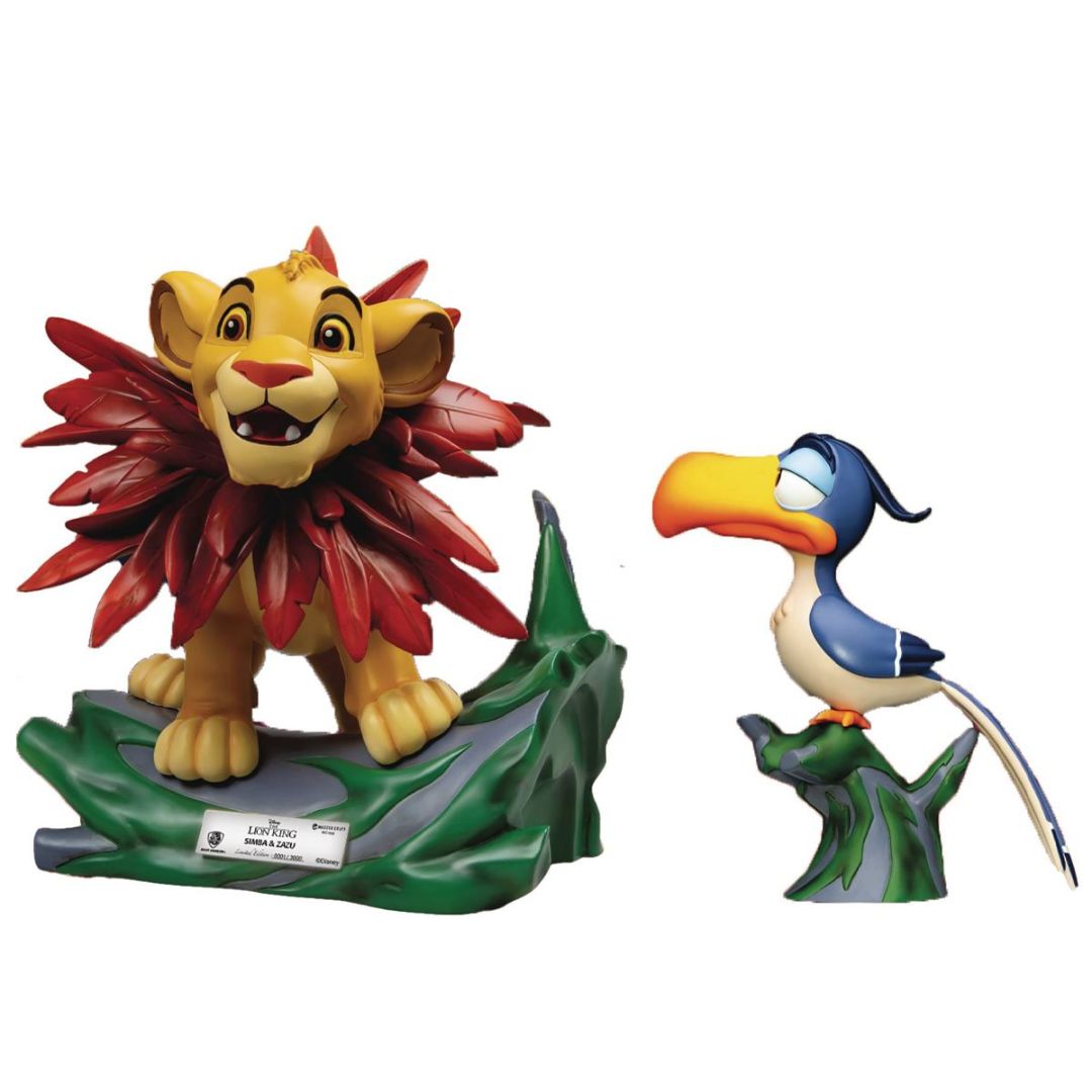 Lion King Little Simba &amp; Zazu Master Craft Statue By Beast Kingdom -Beast Kingdom - India - www.superherotoystore.com