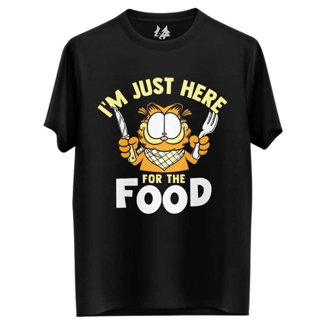Garfield Here For The Food T Shirt -Redwolf - India - www.superherotoystore.com