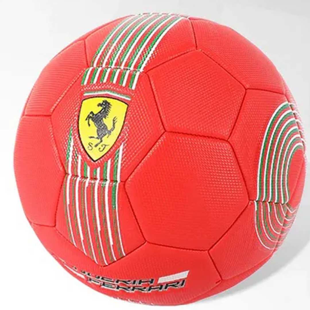 FERRARI SIZE 5 MACHINE SEWING SOCCER BALL RED BY MESUCA -Mesuca - India - www.superherotoystore.com