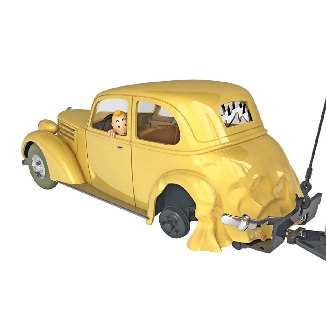 Tintin - The Imperial Damaged Car Statue by Moulinart -Moulinsart - India - www.superherotoystore.com