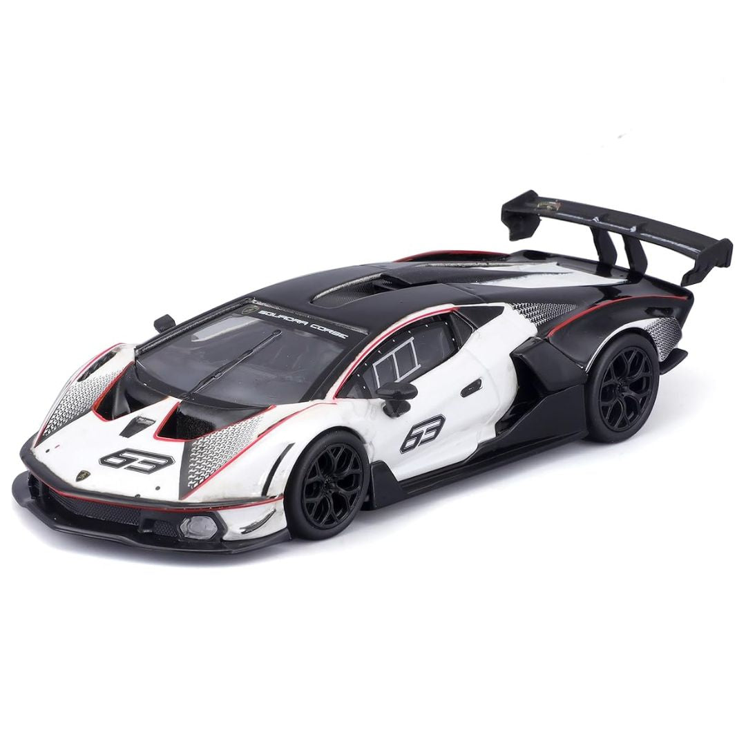 White Lamborghini Essenza SCV12 1:24 Scale Die-Cast Car by Bburago -Bburago - India - www.superherotoystore.com