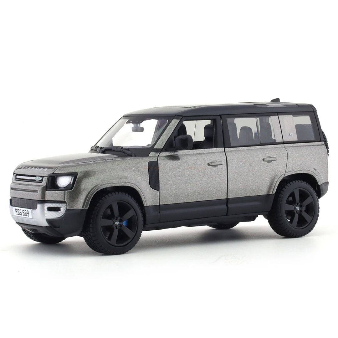 2022 SIlver Land Rover Defender 1:24 Scale Die-Cast Car by Bburago -Bburago - India - www.superherotoystore.com