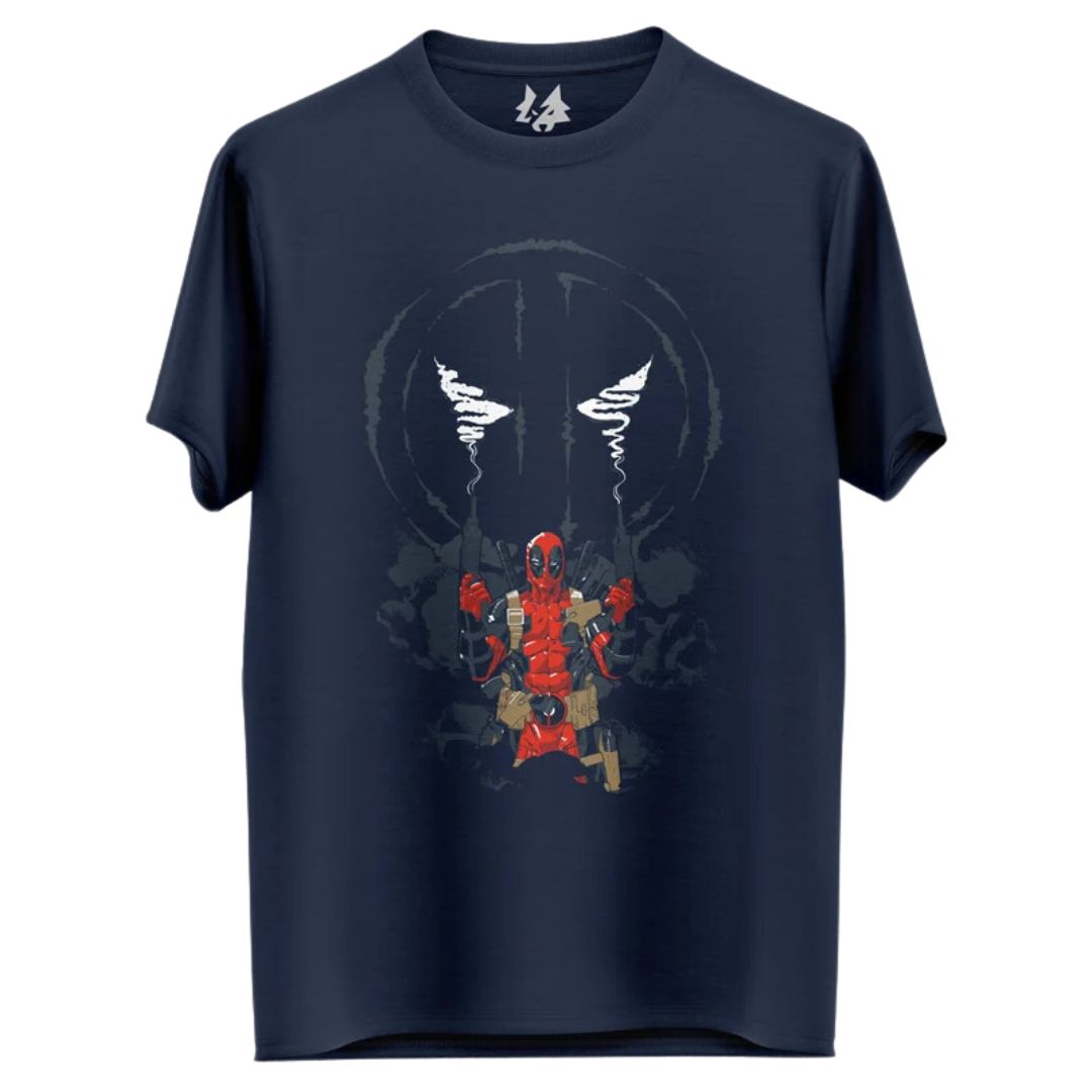 Deadpool Smoke - Marvel Official T-Shirt -Redwolf - India - www.superherotoystore.com