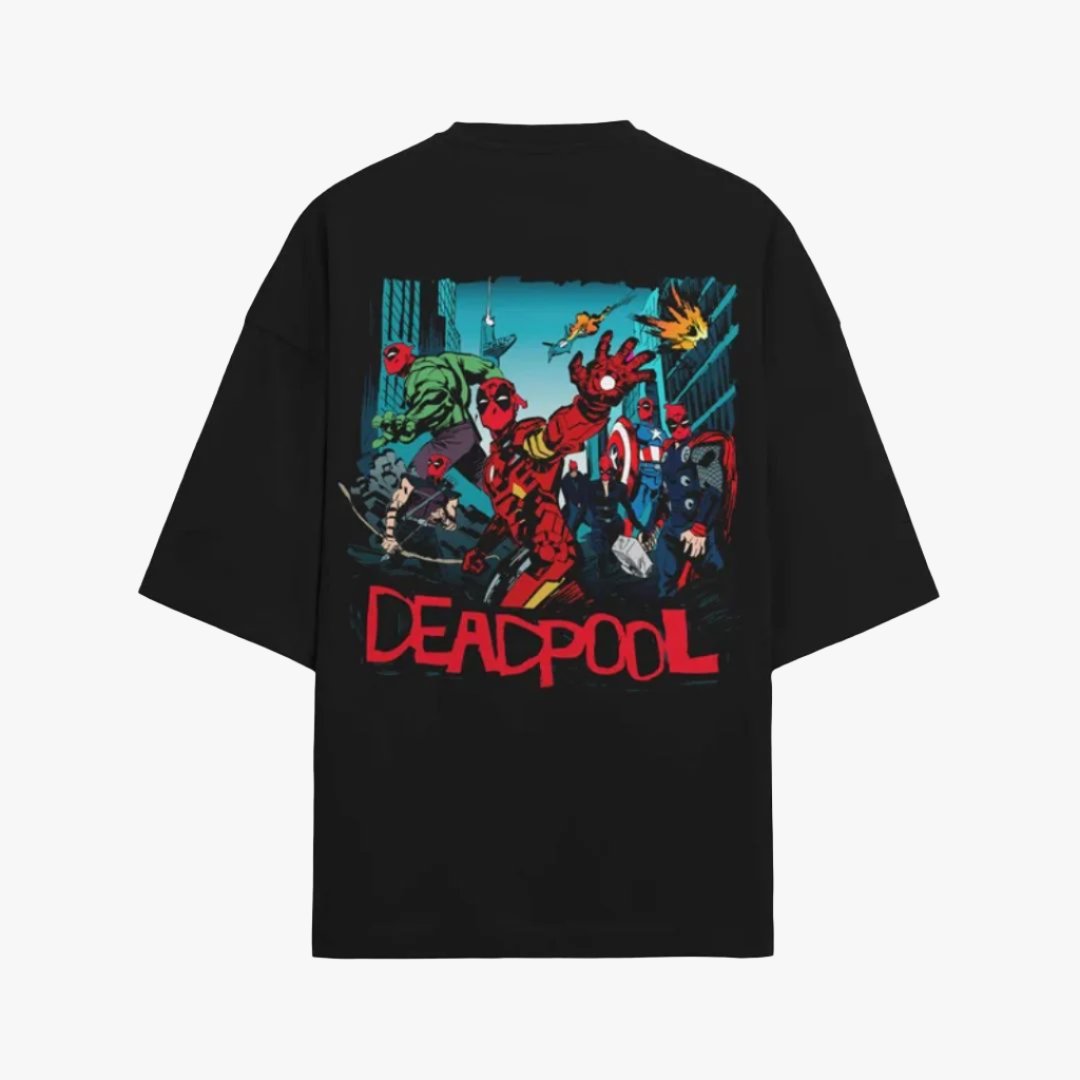 Deadpools Assemble! - Marvel Official Oversized T-Shirt -Redwolf - India - www.superherotoystore.com