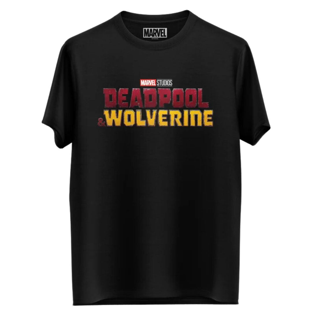 Deadpool &amp; Wolverine: Title Logo - Marvel Official T-Shirt -Redwolf - India - www.superherotoystore.com