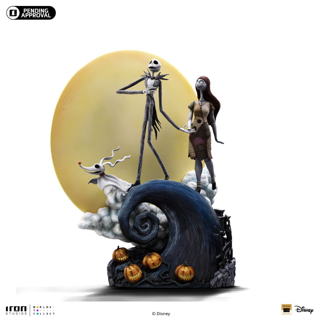 Jack And Sally Nightmare Before Christmas Deluxe Statue By Iron Studios -Iron Studios - India - www.superherotoystore.com