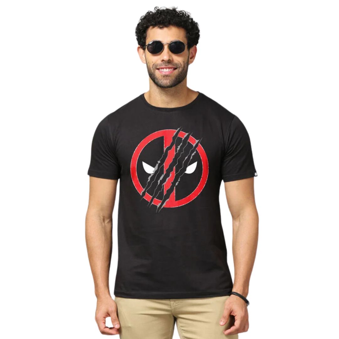 Deadpool Wolverine Logo T Shirt -Redwolf - India - www.superherotoystore.com