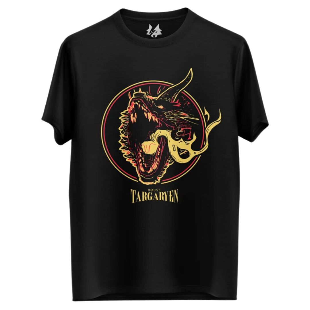 Targaryen Dragon Flame T Shirt -Redwolf - India - www.superherotoystore.com