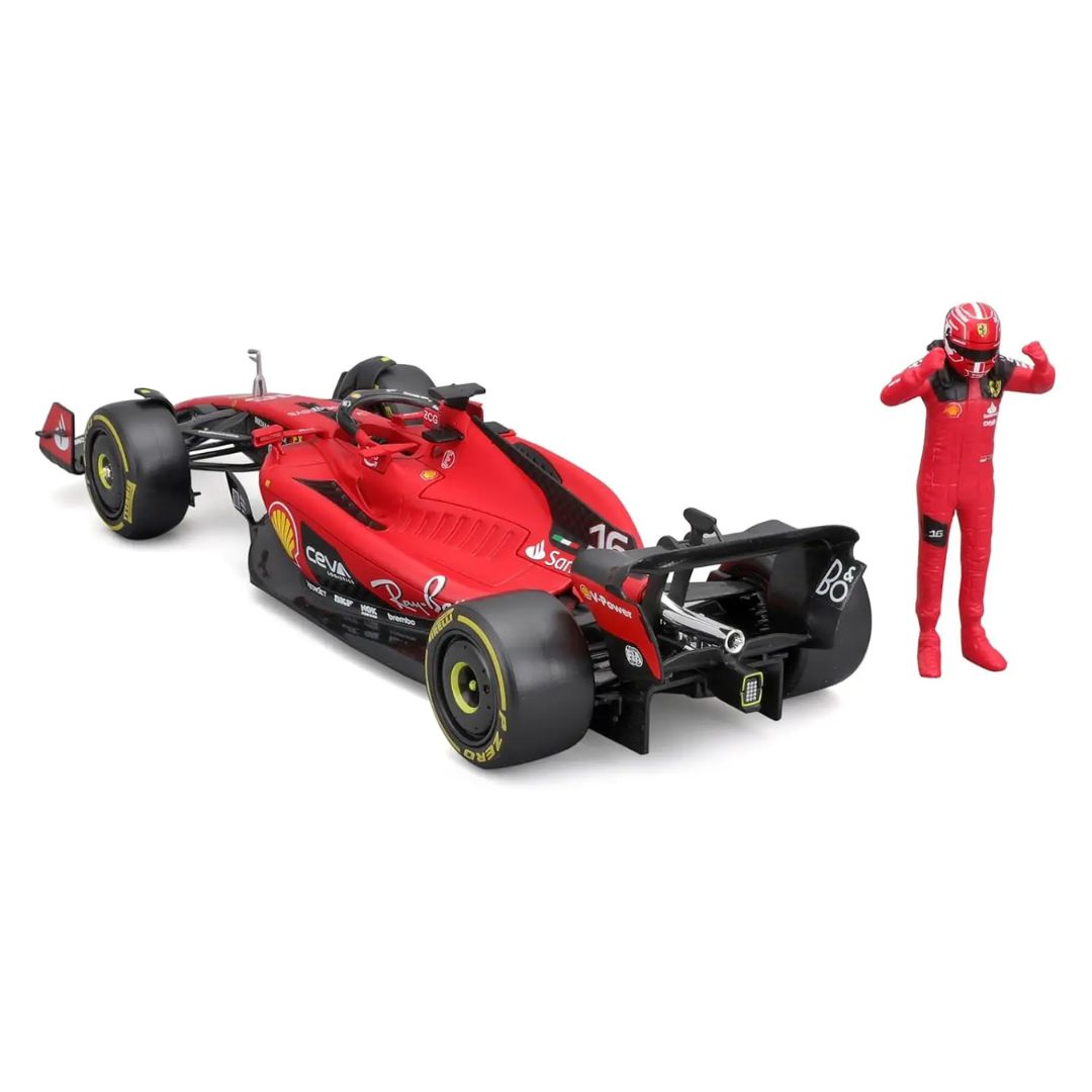 2023 Ferrari SF-23 Charles Leclerc Formula 1 1:24 Scale Die Cast Car with Pilot by Bburago