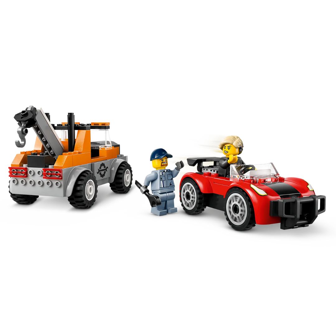 City Tow Truck and Sports Car Repair by Lego -Lego - India - www.superherotoystore.com