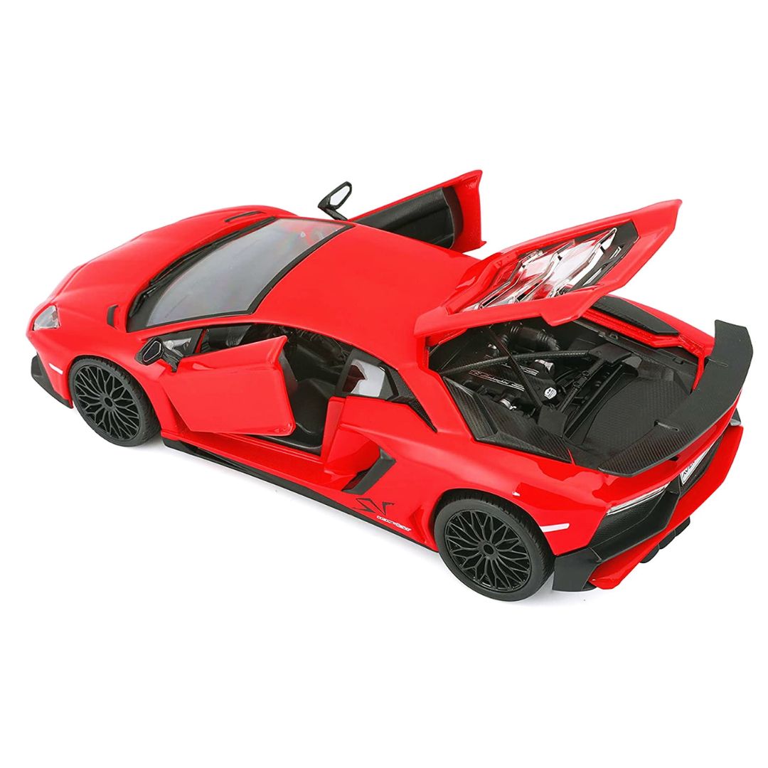 Lamborghini Aventador LP 750-4 SV Red 1:24 Diecast car by Bburago -Bburago - India - www.superherotoystore.com