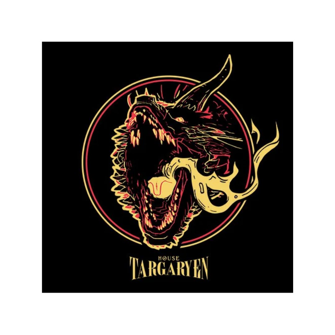 Targaryen Dragon Flame T Shirt -Redwolf - India - www.superherotoystore.com