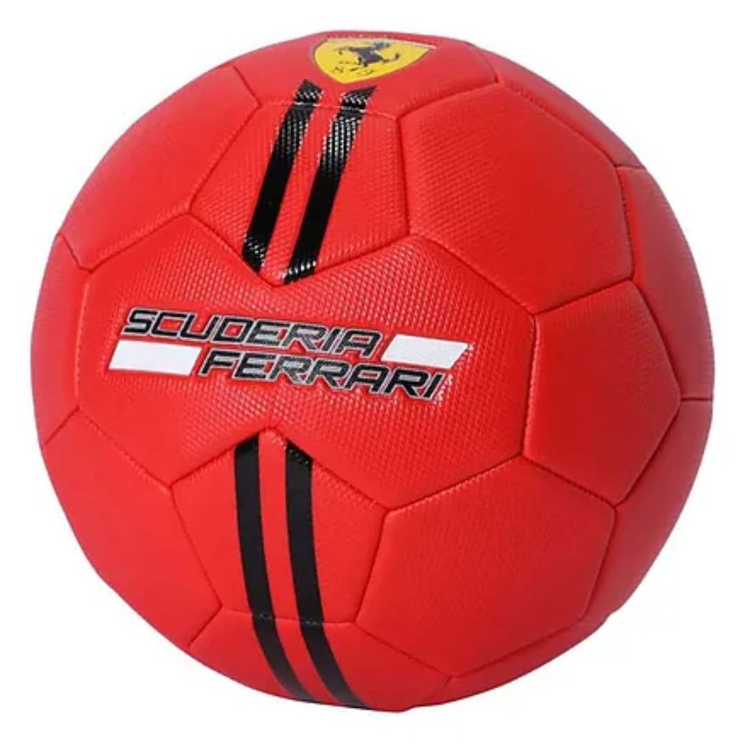 FERRARI Size 5 MACHINE SEWING SOCCER BALL- BLACK & RED by Mesuca -Mesuca - India - www.superherotoystore.com