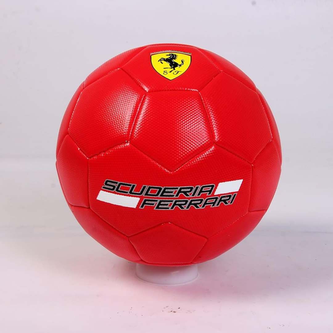 FERRARI MACHINE SEWING SOCCER BALL RED SIZE 5 BY MESUCA -Mesuca - India - www.superherotoystore.com