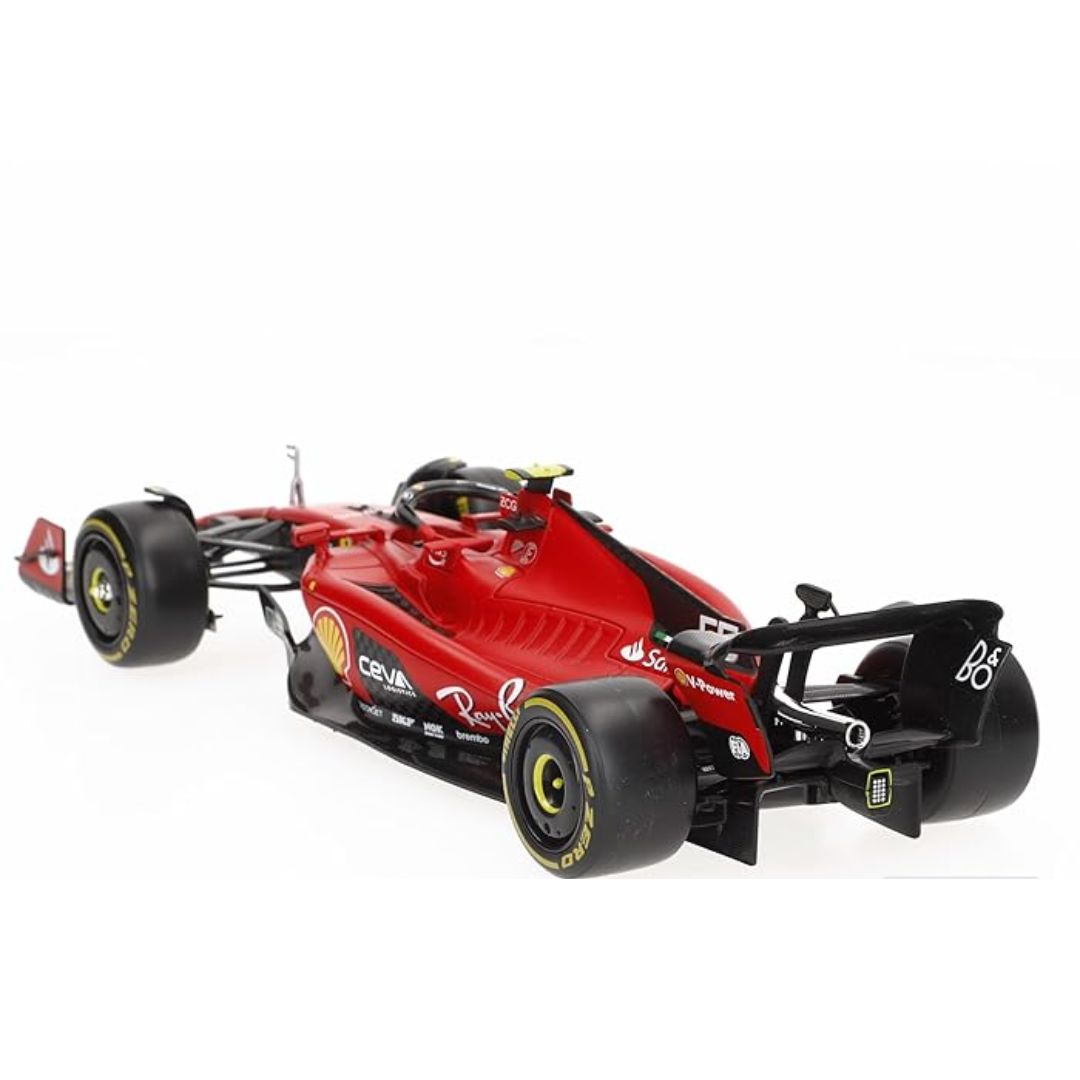 2023 Ferrari SF-23 Carlos Sainz Formula 1 1:24 Scale Die Cast Car with Pilot by Bburago