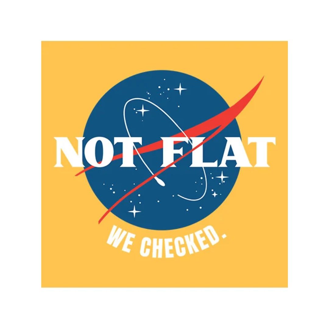 NASA Not Flat T Shirt -Redwolf - India - www.superherotoystore.com