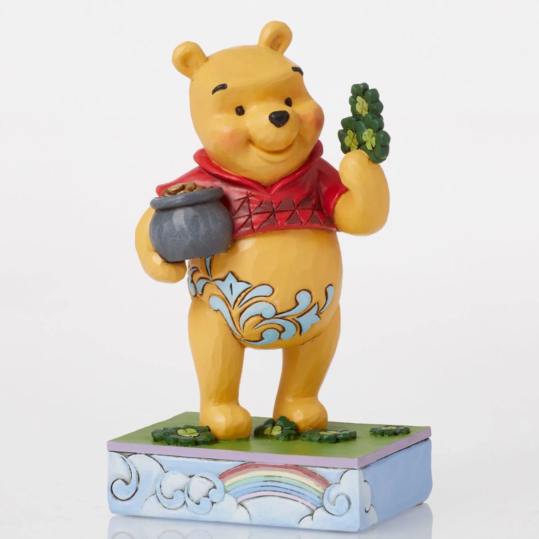 Pooh With Clovers & Pot Dstra Statue By Enesco By Enesco -Enesco - India - www.superherotoystore.com