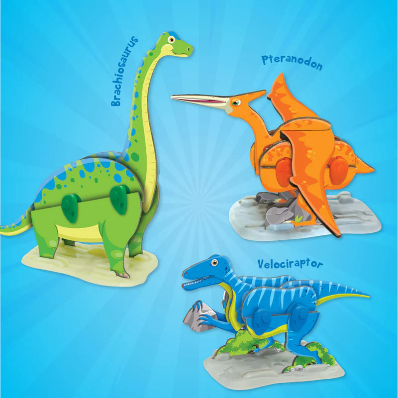 Mapology Dino Quest - Brachiosaurus, Pteranodon, Velociraptor -Imagimake - India - www.superherotoystore.com