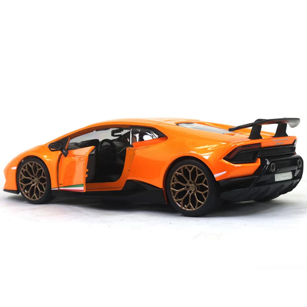 Orange Lamborghini Huracan Performante 1:24 Scale Die-Cast Car by Bburago -Bburago - India - www.superherotoystore.com